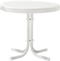 Crosley Furniture Griffith Weather Resistant Retro Metal Outdoor Side Table for Patio, Deck, Porch, Key Lime