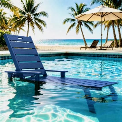 YEFU Lounge Chair Outdoor Set of 2: Outdoor Chaise Lounge with 5-Level Adjustable Backrest, Cup Holders & Wheels, All-Weather Resistance Chaise Lounge for Outside/Patio/Beach/Deck, Black