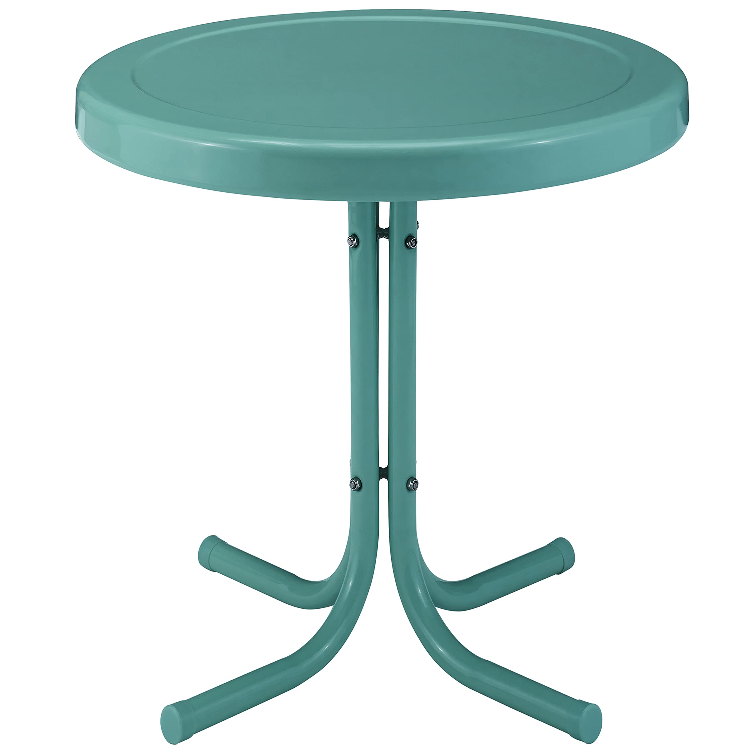 Crosley Furniture Griffith Weather Resistant Retro Metal Outdoor Side Table for Patio, Deck, Porch, Key Lime