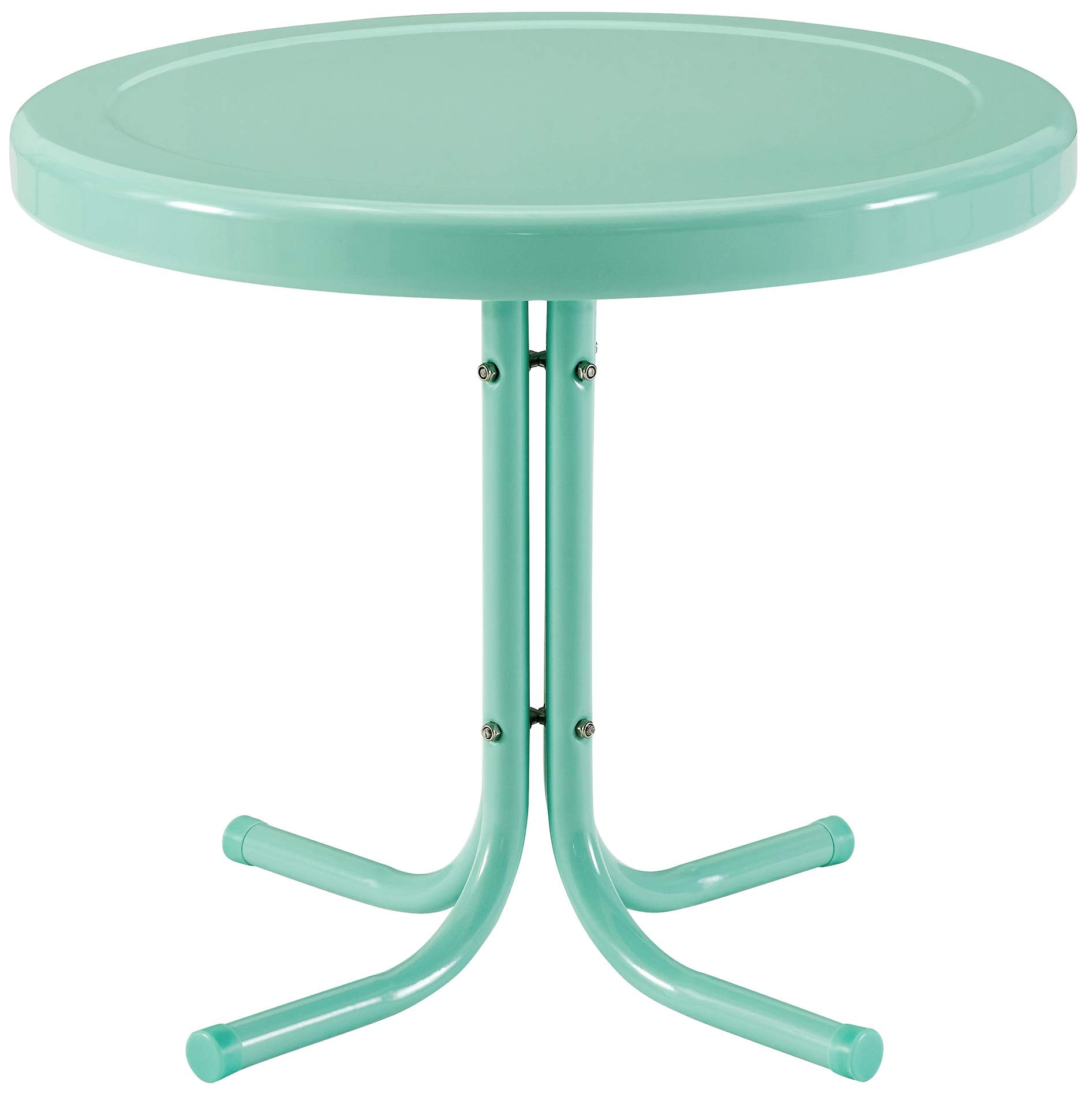 Crosley Furniture Griffith Weather Resistant Retro Metal Outdoor Side Table for Patio, Deck, Porch, Key Lime