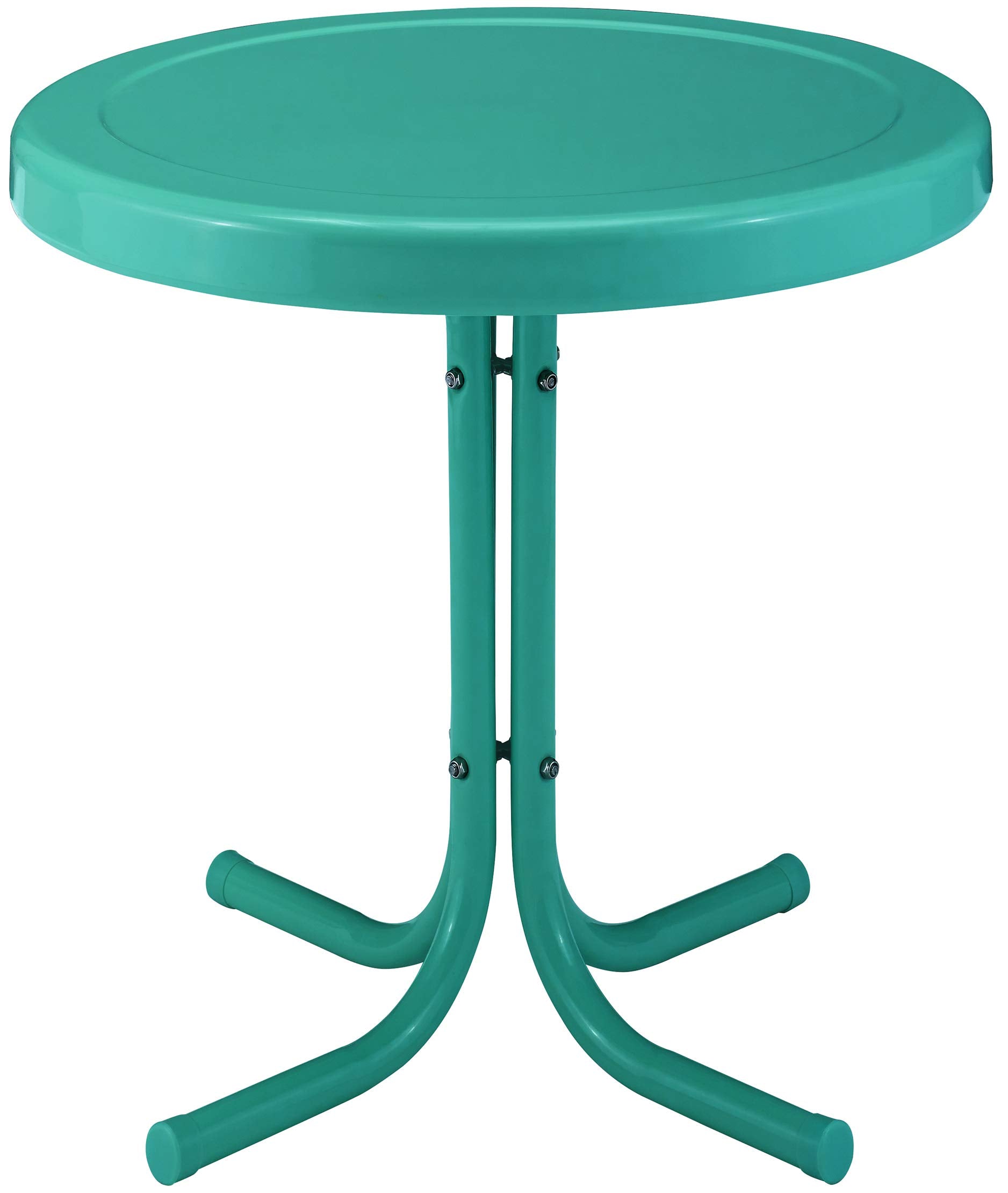 Crosley Furniture Griffith Weather Resistant Retro Metal Outdoor Side Table for Patio, Deck, Porch, Key Lime