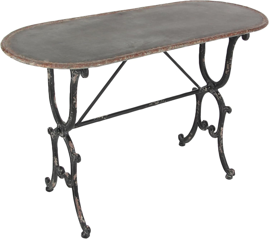 Deco 79 Metal Console Table 45"W, 29"H, gray/black, (84255)