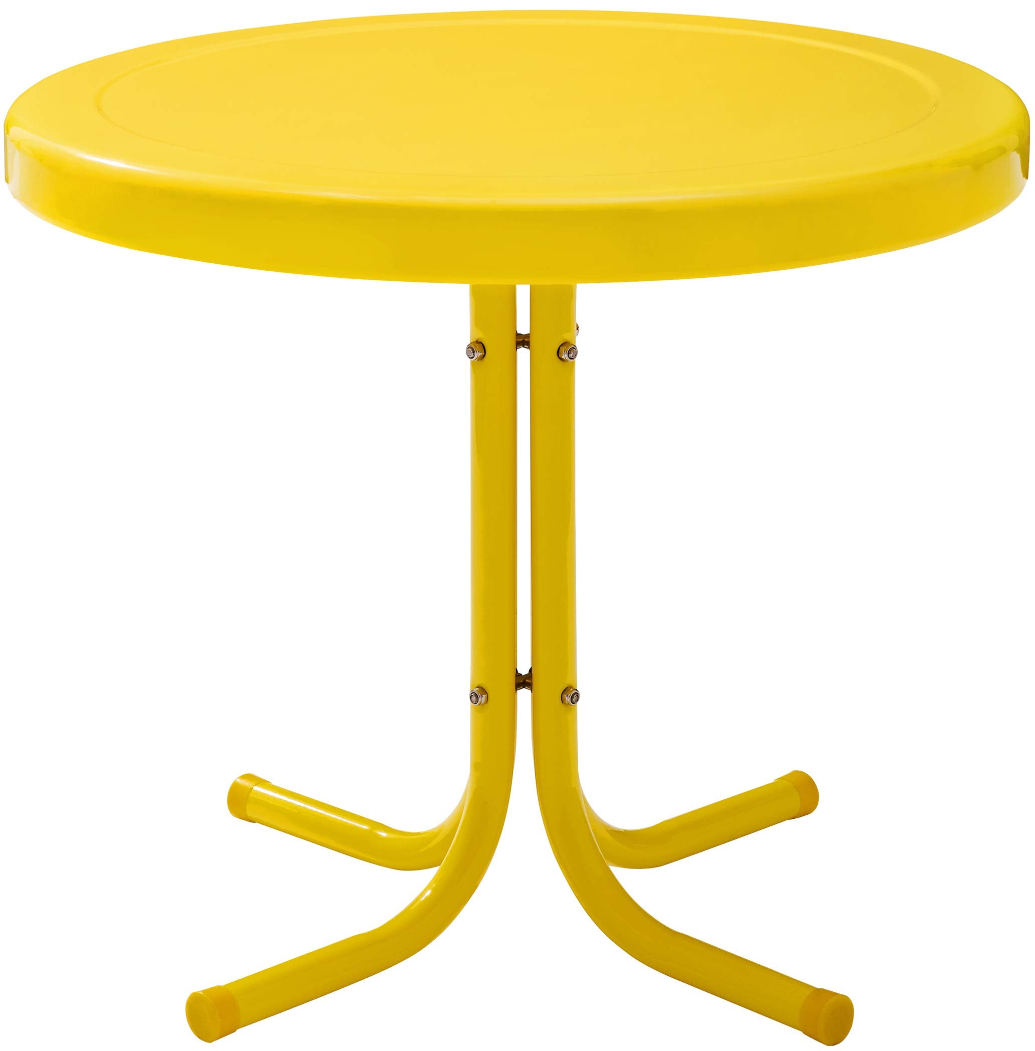 Crosley Furniture Griffith Weather Resistant Retro Metal Outdoor Side Table for Patio, Deck, Porch, Key Lime