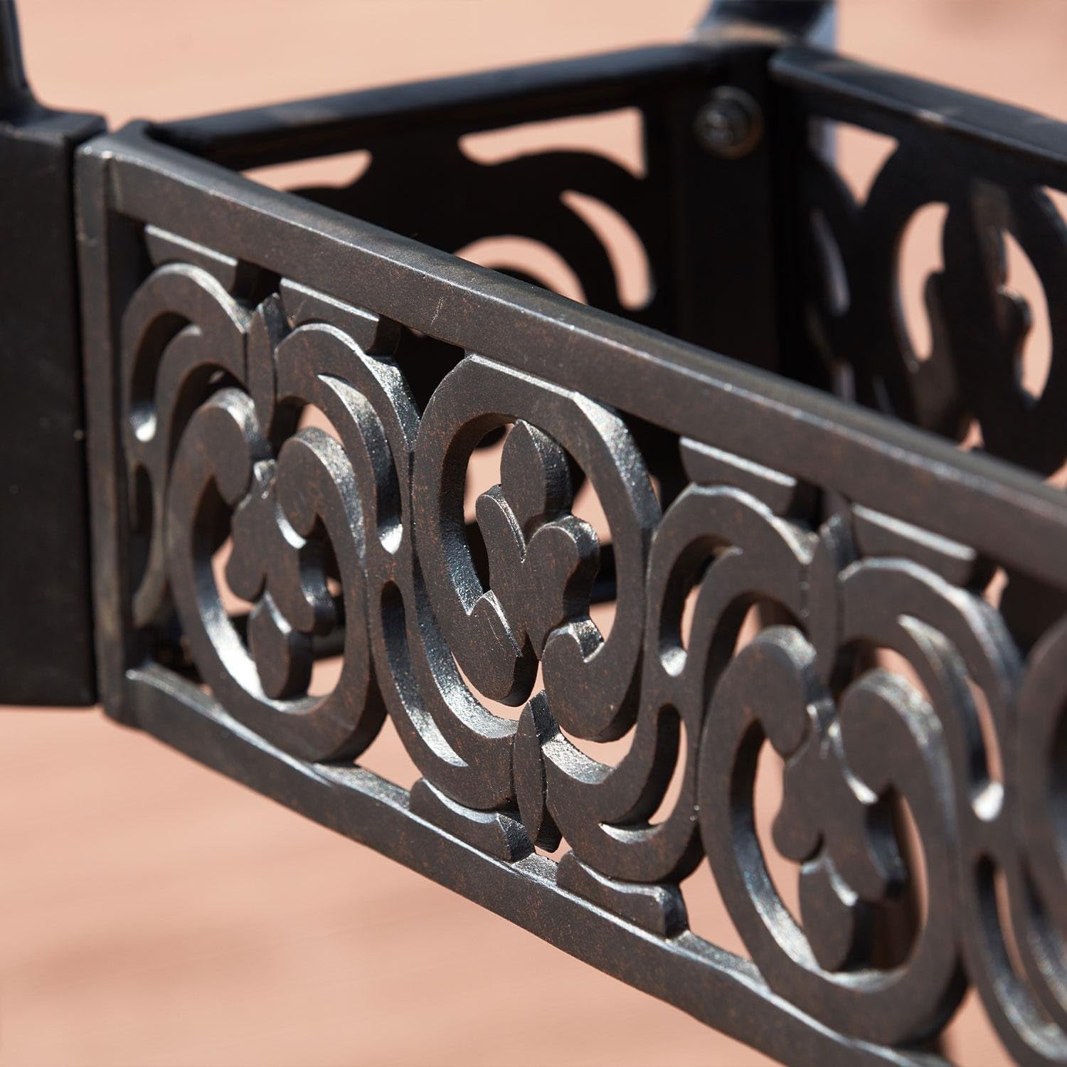 Darlee Series 60 52 X 26 Inch Cast Aluminum Counter Height Patio Serving Table - Antique Bronze