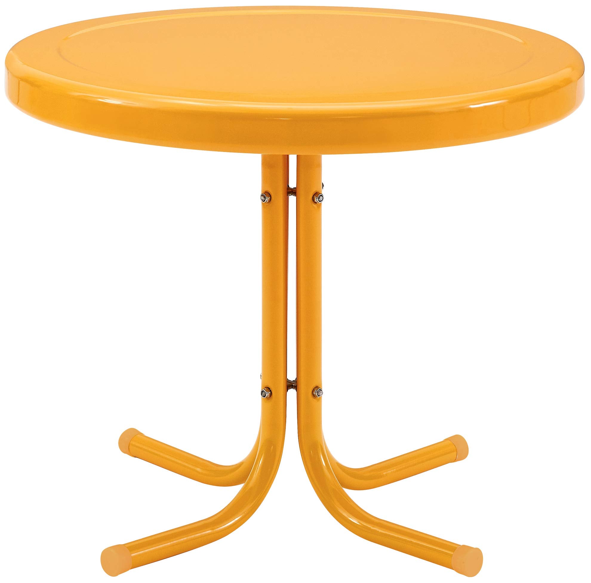 Crosley Furniture Griffith Weather Resistant Retro Metal Outdoor Side Table for Patio, Deck, Porch, Key Lime