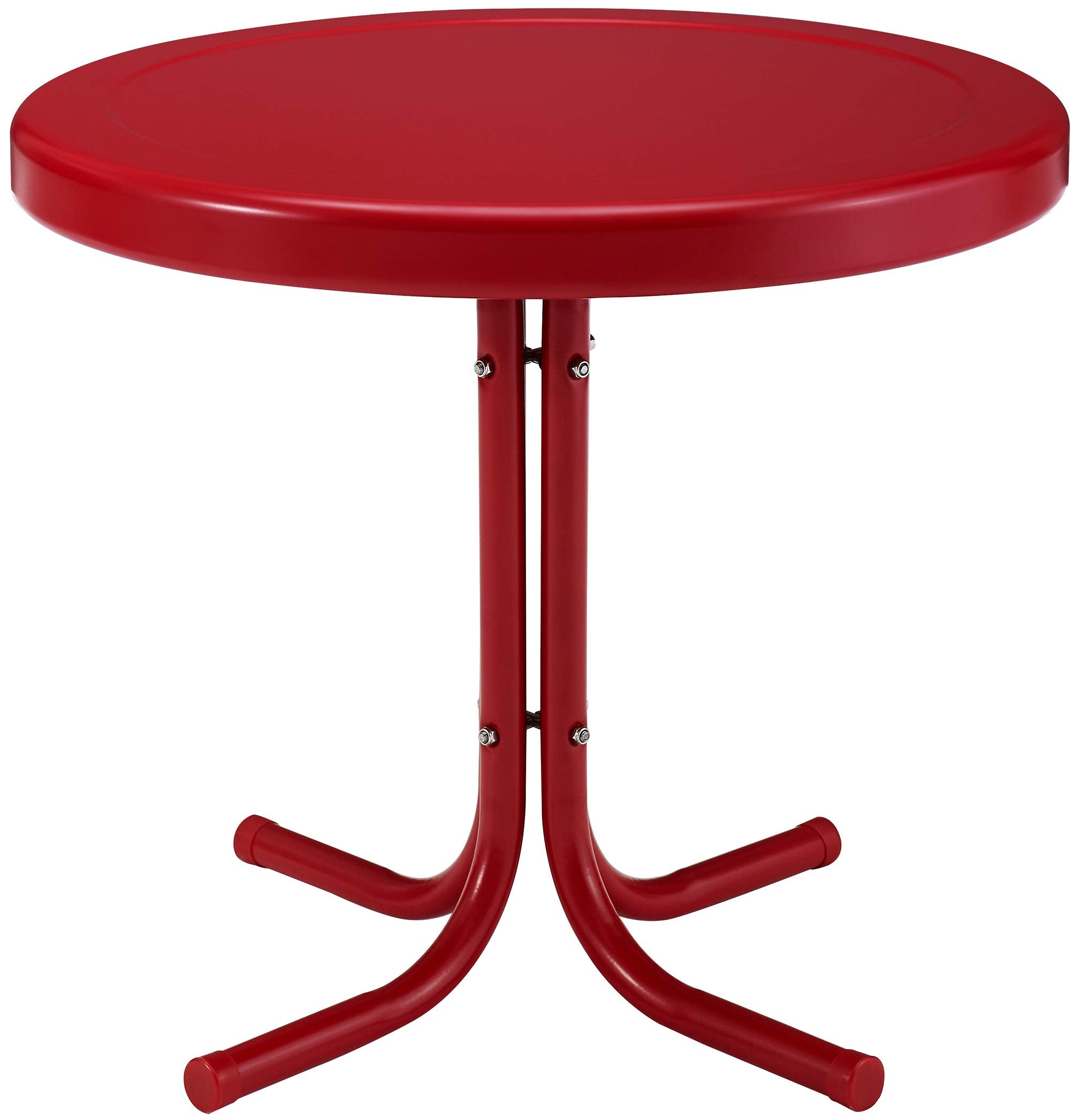 Crosley Furniture Griffith Weather Resistant Retro Metal Outdoor Side Table for Patio, Deck, Porch, Key Lime