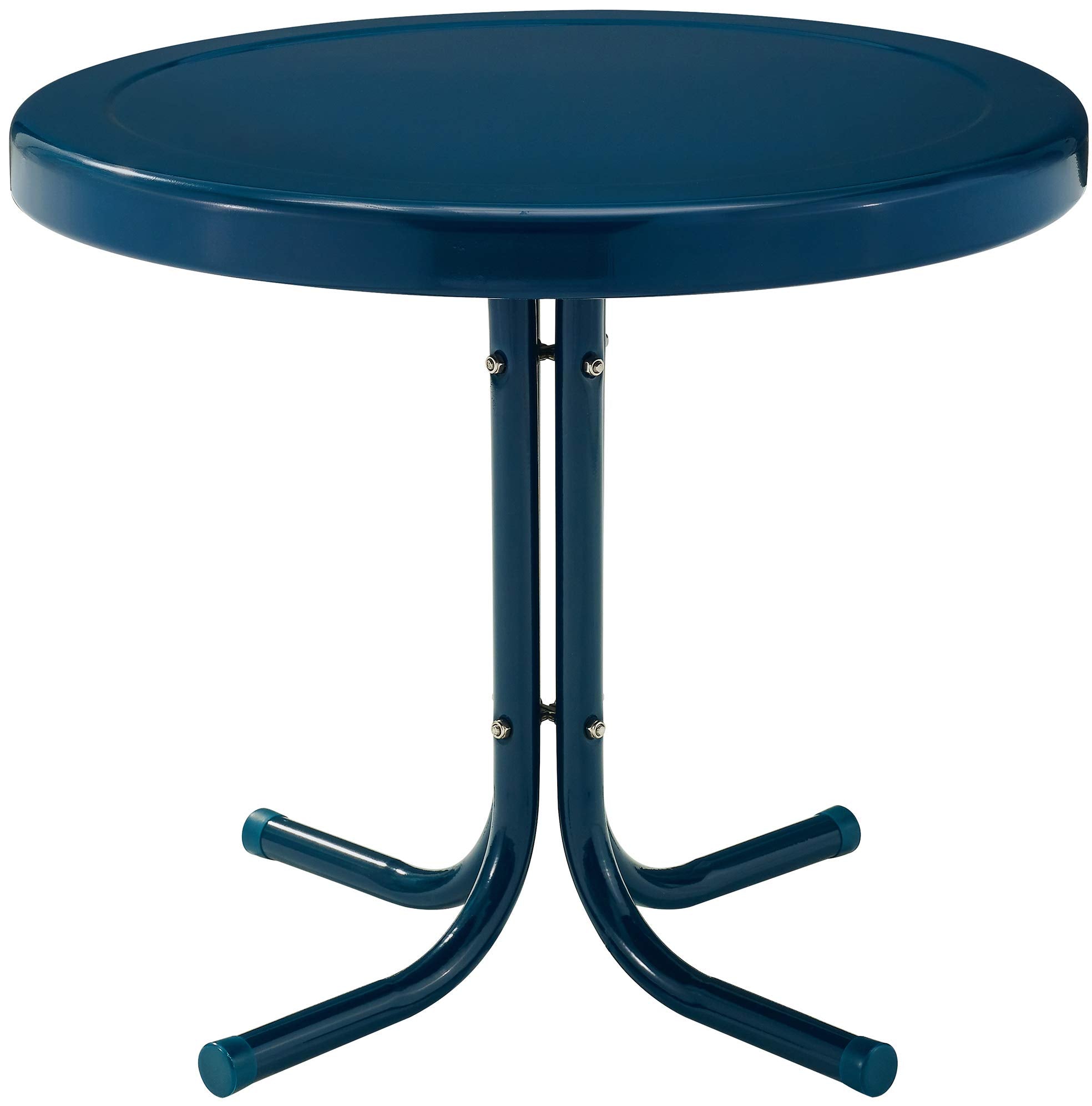 Crosley Furniture Griffith Weather Resistant Retro Metal Outdoor Side Table for Patio, Deck, Porch, Key Lime