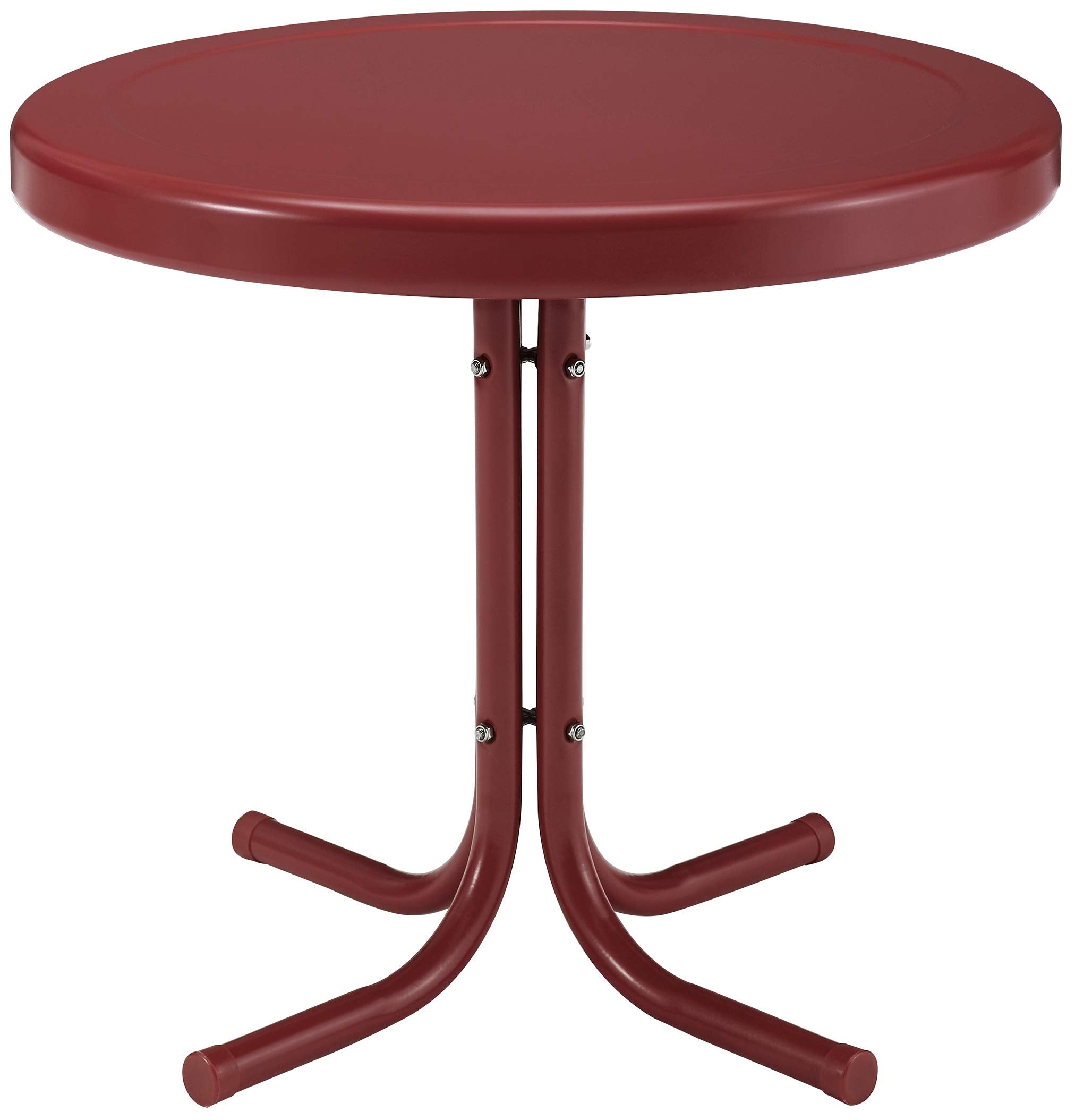 Crosley Furniture Griffith Weather Resistant Retro Metal Outdoor Side Table for Patio, Deck, Porch, Key Lime