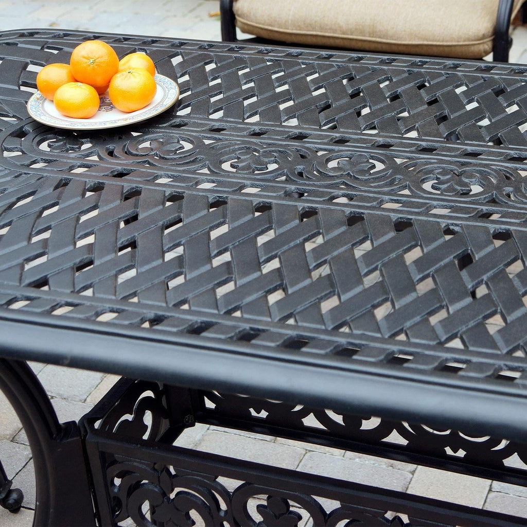 Darlee Series 60 52 X 26 Inch Cast Aluminum Counter Height Patio Serving Table - Antique Bronze