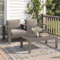 Solaste Outdoor Loveseat Aluminum Patio Furniture Sofa, All-Weather Metal Outdoor Couch with Cushions,Light Grey