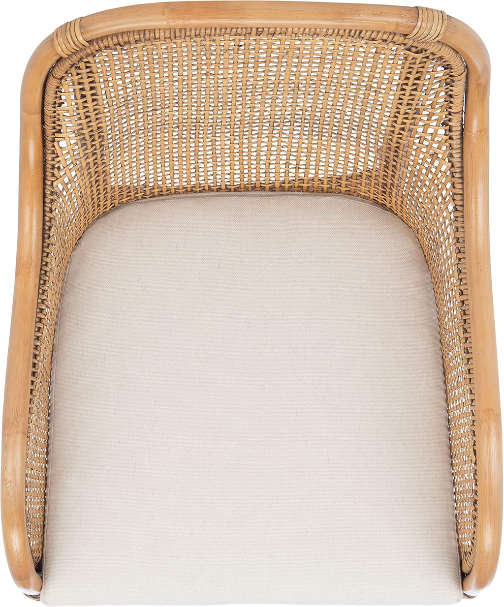 Safavieh Home Collection Charlie Cushioned Accent Chair, Dark Natural/White