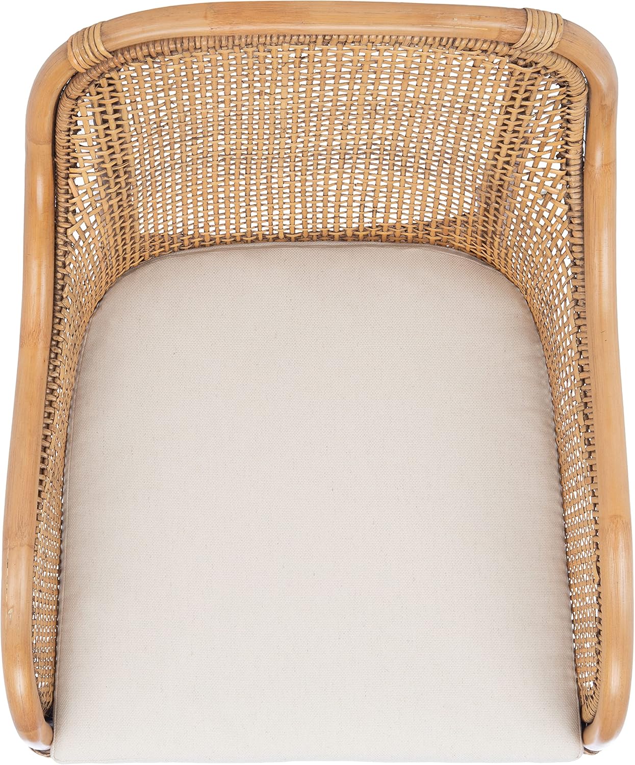 Safavieh Home Collection Charlie Cushioned Accent Chair, Dark Natural/White